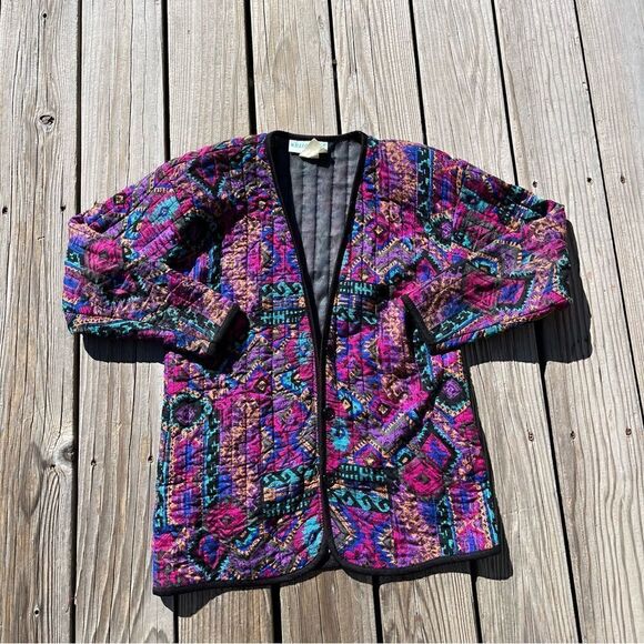 Vintage Women's Small Quilted Willow Ridge Button-front Jacket - Picture 1 of 9